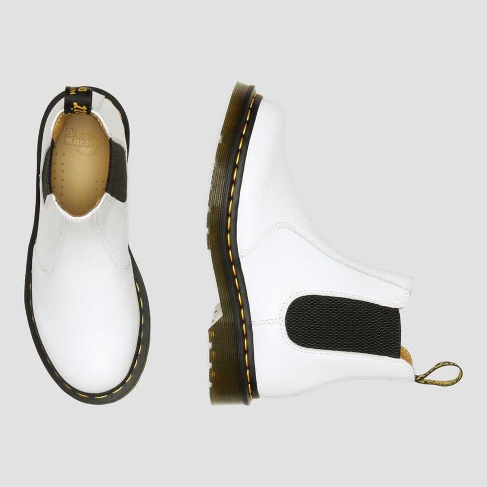 Dr. Martens White Chelsea Boots Smooth Leather - Picture 2 of 5
